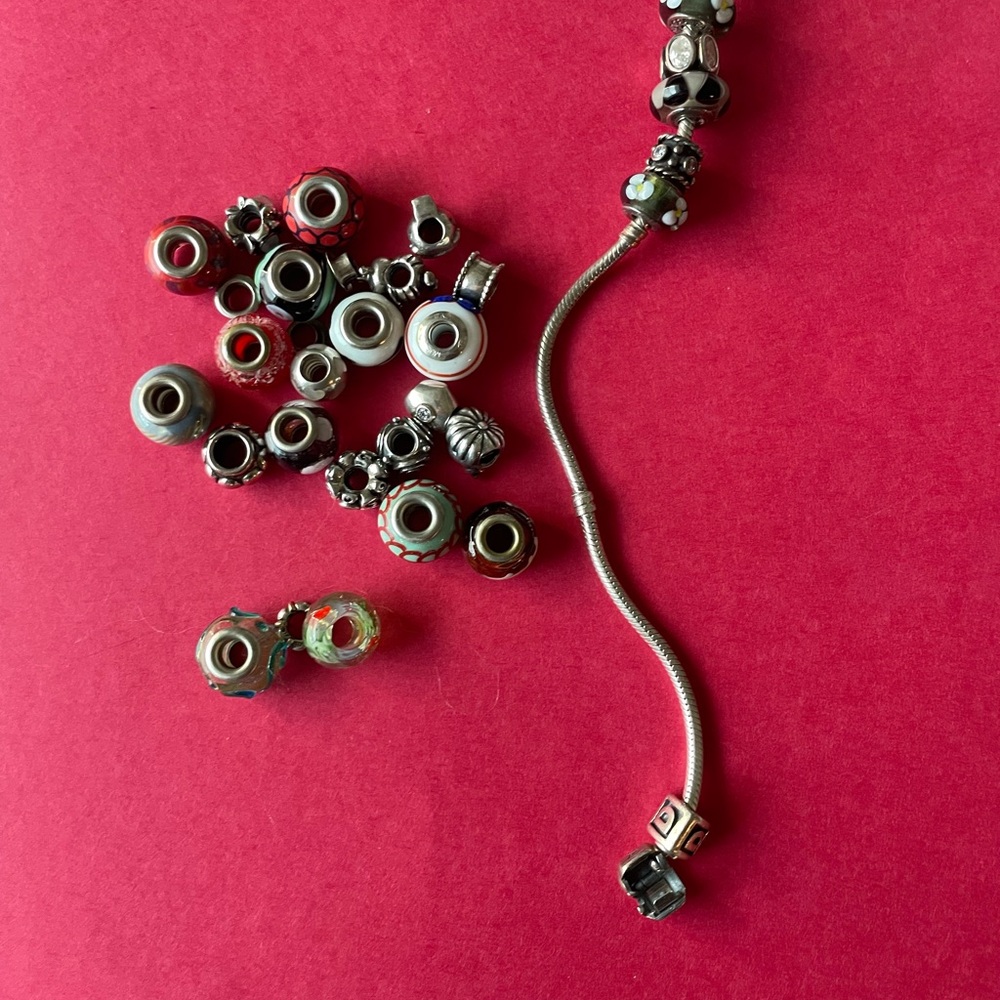 Pandora bracelets  
Tons of beads 
Shapers